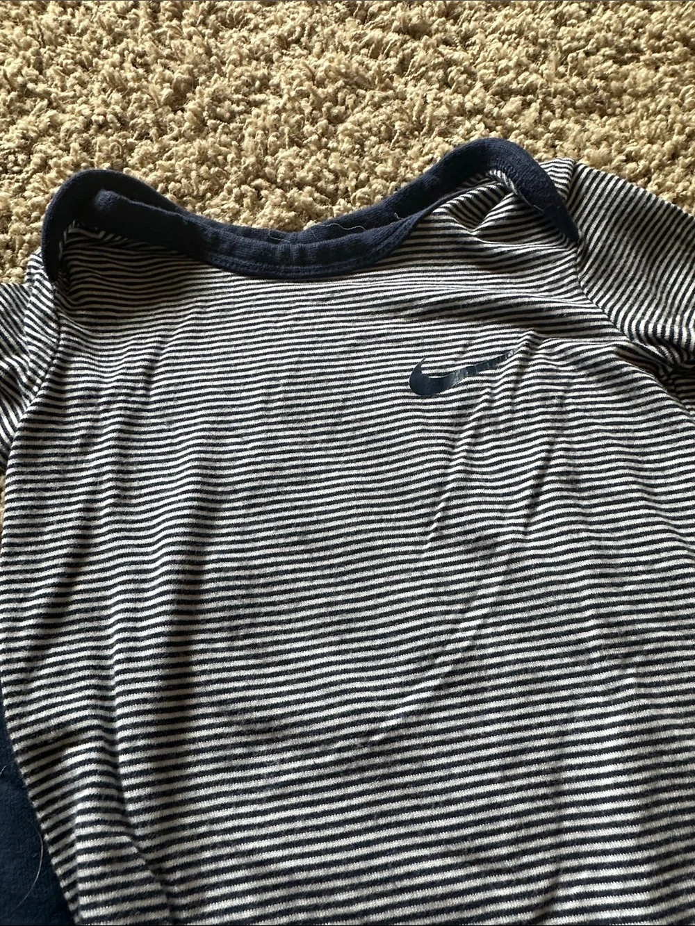 Nike Navy Striped Baby One-Piece Bodysuit with Jogger Pants